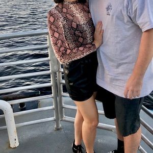 Express High-waisted Leather Shorts